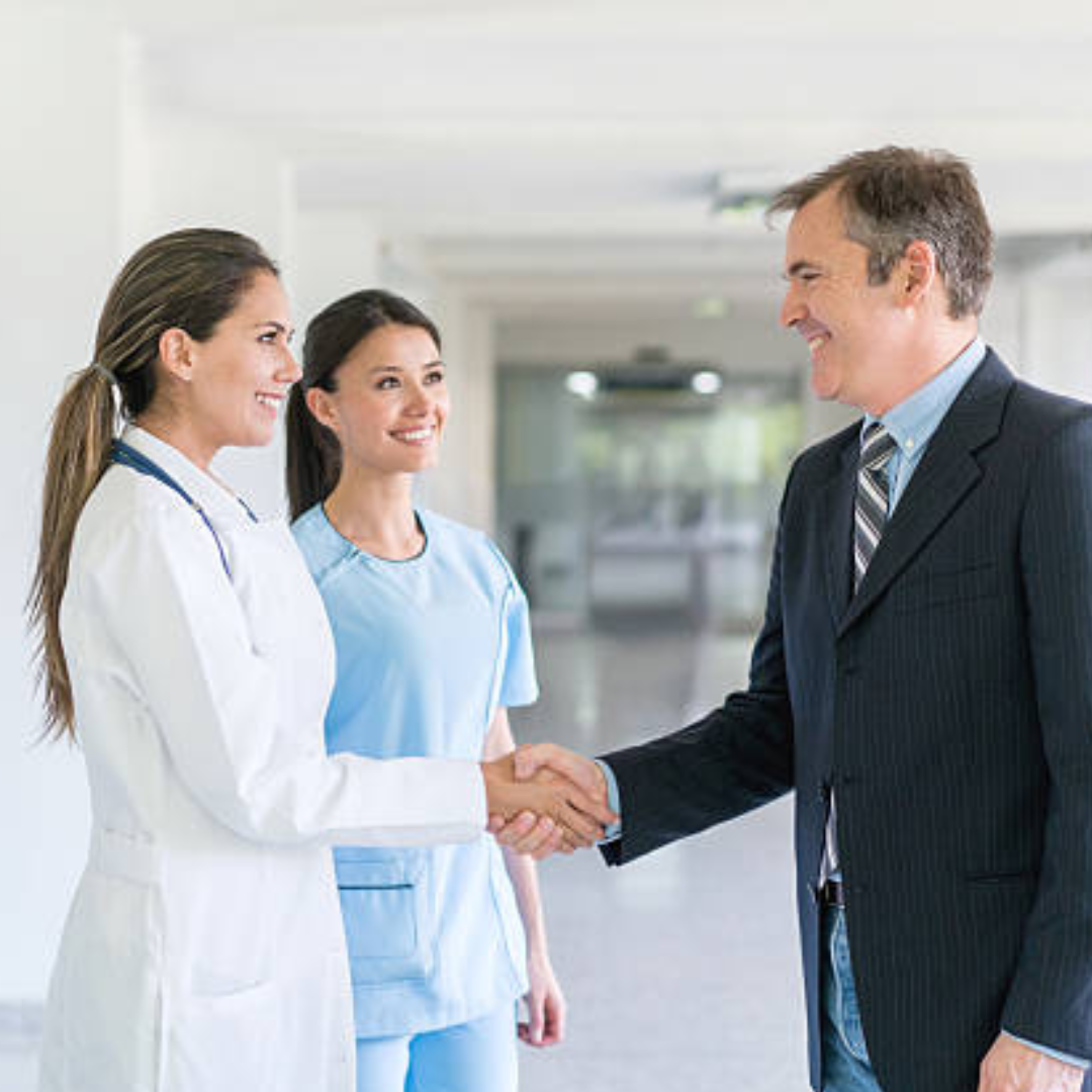 Business partnership handshake